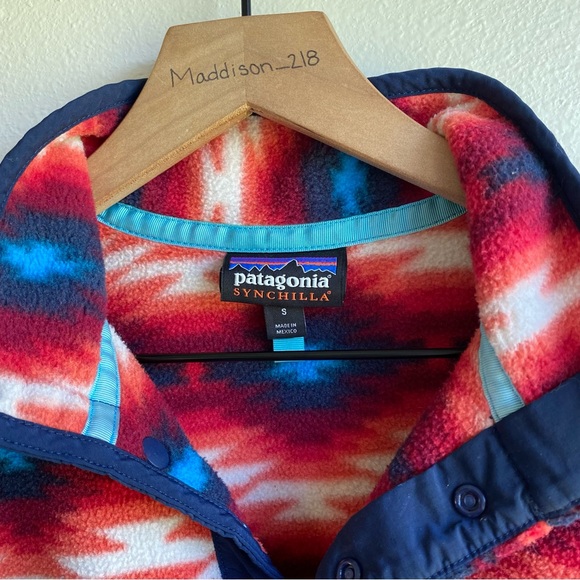 Patagonia Small Synchilla Wild Desert Snap-T Pullover Western Aztec S - Picture 10 of 11